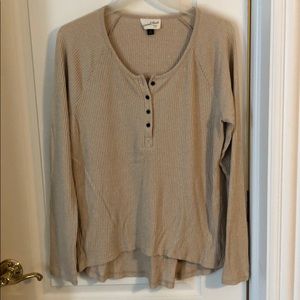 Knit Khaki Long Sleeve Tshirt
